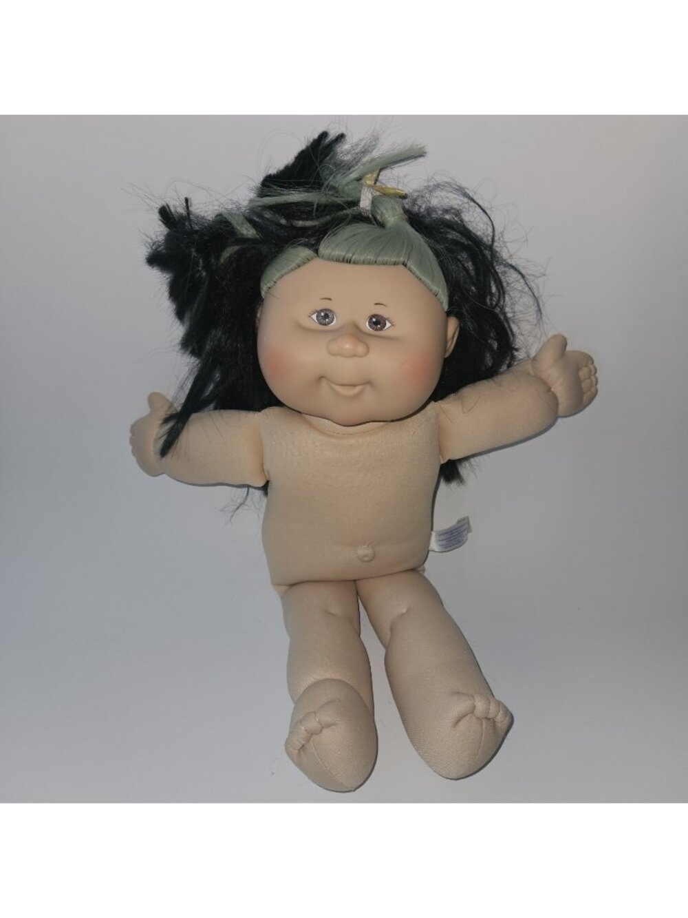 CPK Cabbage Patch Kids Doll Black Green Hair Brown Eyes Play Along JP 2007